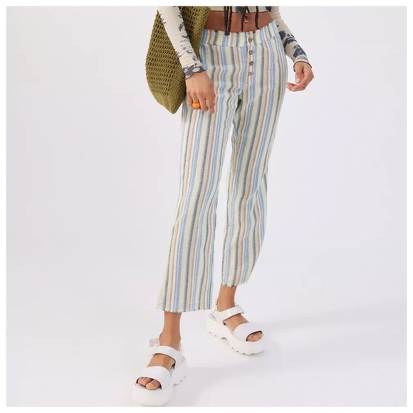 Urban Outfitters Pants - Urban Outfitters Anya Yarn-Dyed Trouser Pants